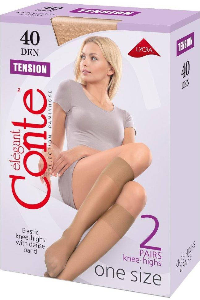 

Гольфы женские Conte Tension 40 Den, 2 пары, ONESIZE, mocca