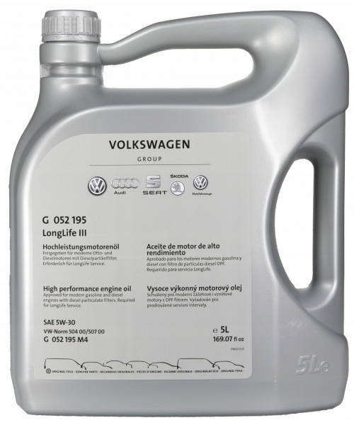

VAG VOLKSWAGEN,AUDI 5W-30 5л vag 5w30 G052195 m4 Масло моторное