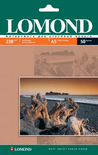 

Фотобумага Lomond 230 г/м матовая 210х148 50л. (102069)