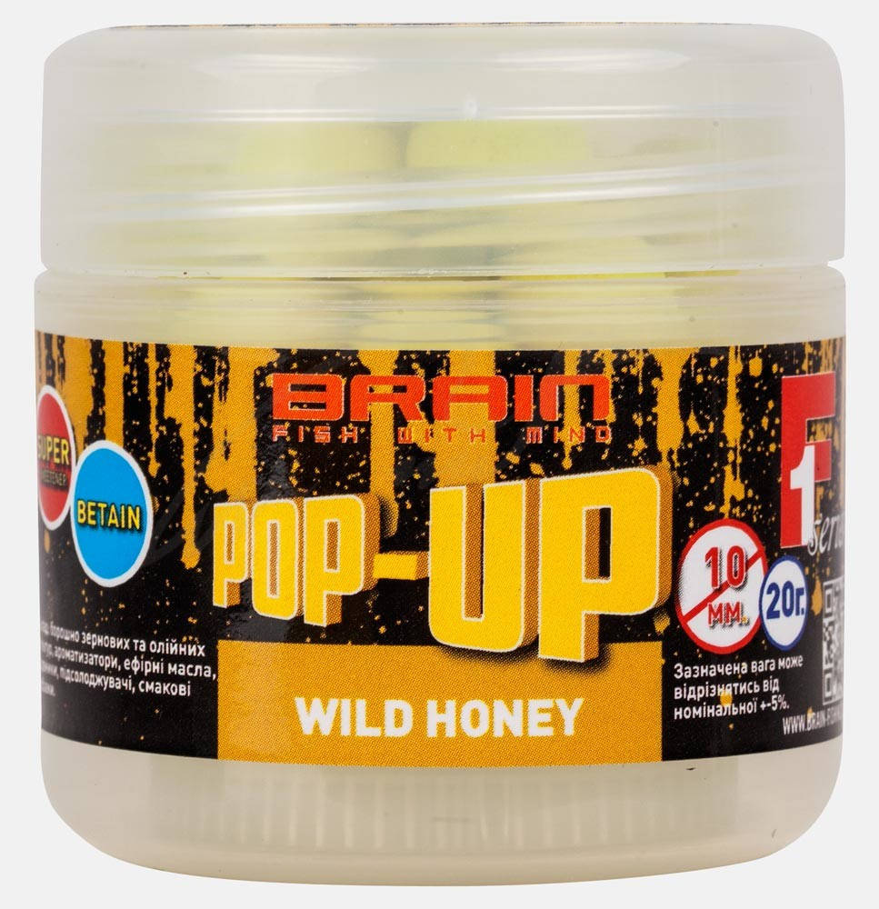 

Бойлы Brain Pop-Up F1 10 mm 20 gr Wild Honey (мёд)