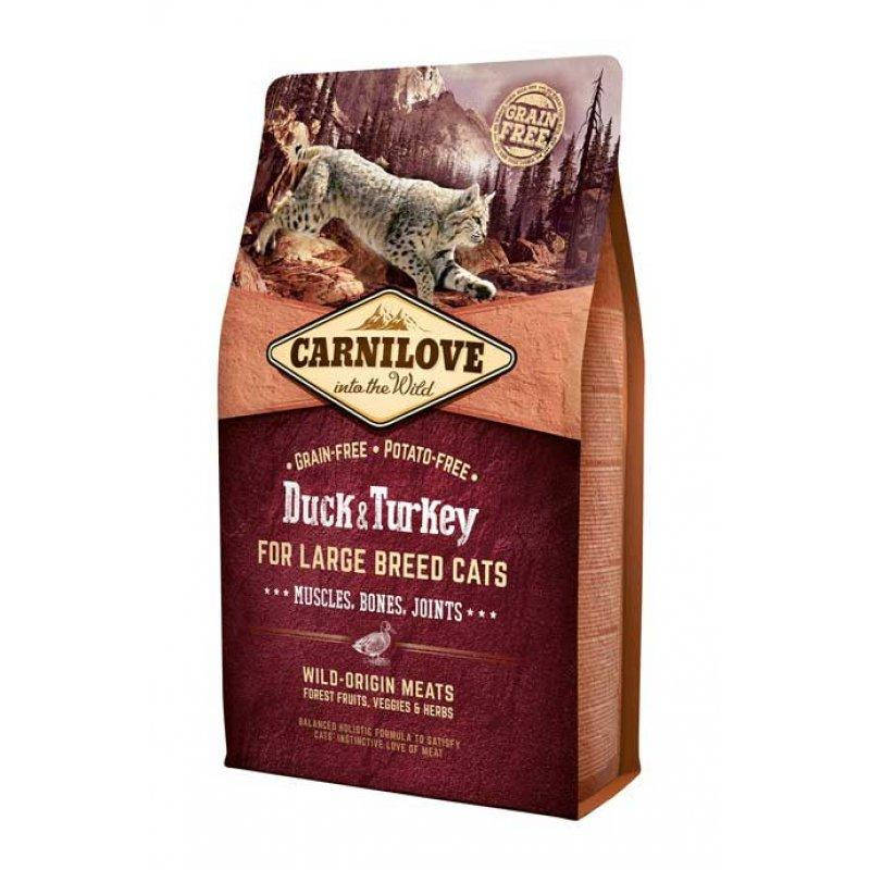 

Carnilove Cat Duck and Turkey 2кг - корм для крупных кошек (утка и индейка)