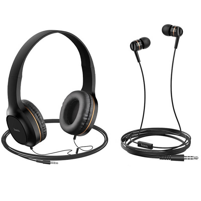 

Наушники Hoco W24 Черно - золотой 880285