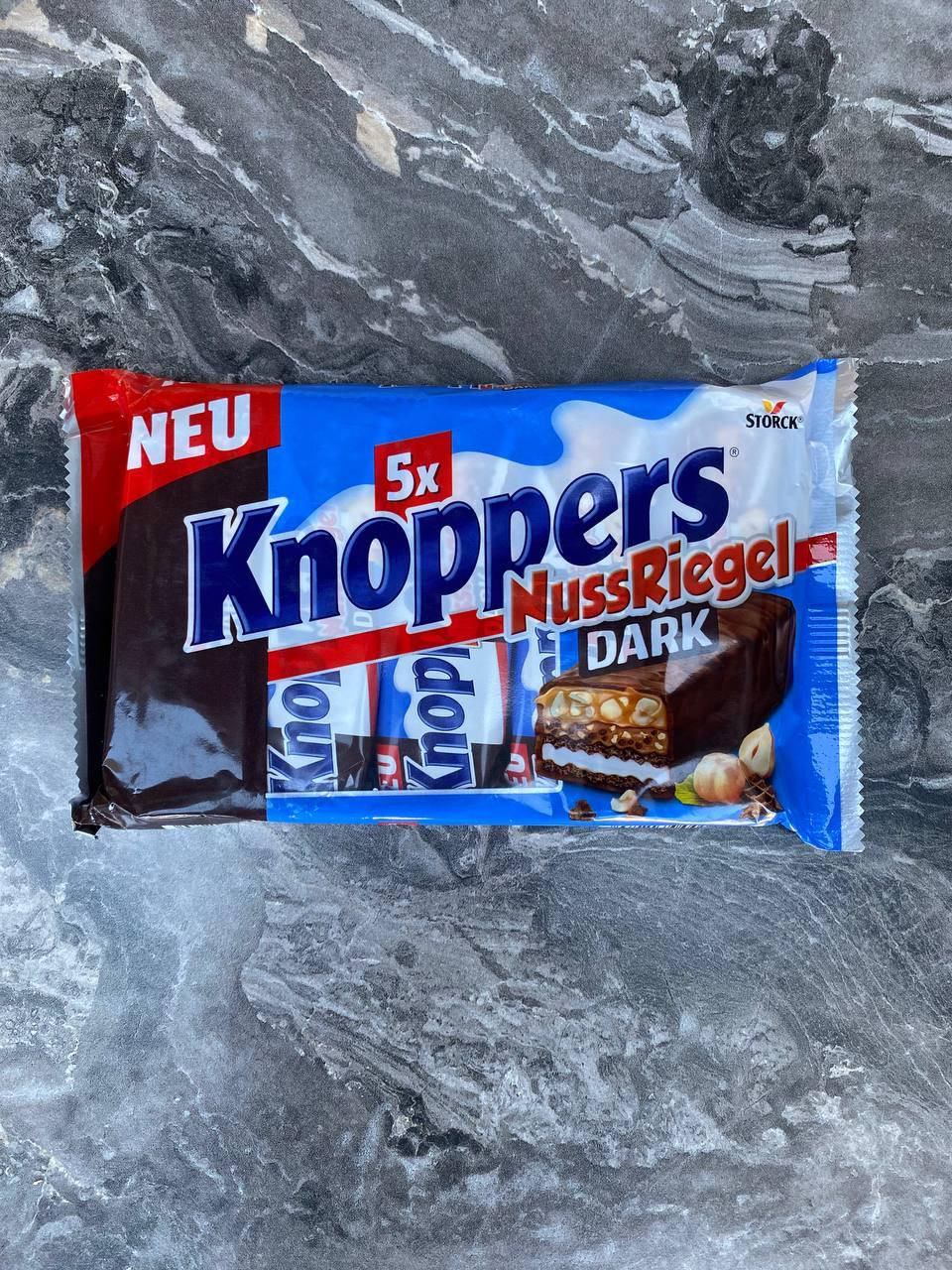 

Батончики Knoppers Nuss Riegel Dark в темном шоколаде 200 гр