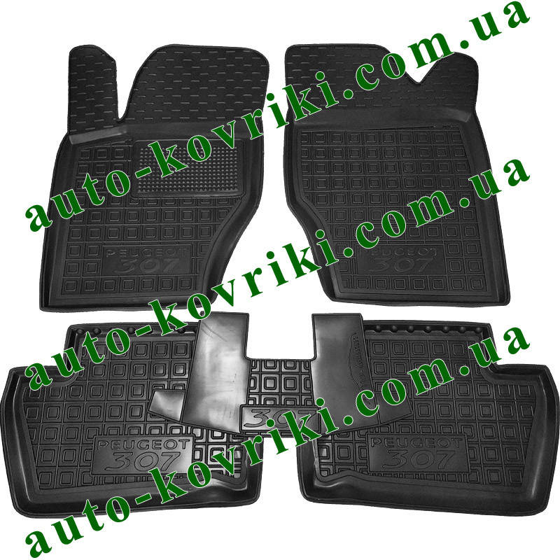 

Резиновые коврики в салон Peugeot 307 2001-2007 (Avto-Gumm), Черный
