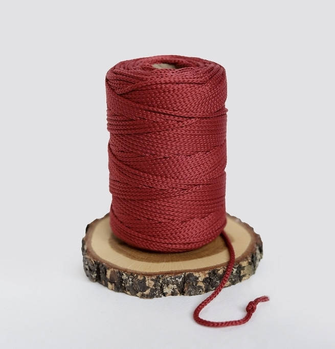 

Полиэфирный шнур 3мм, Светло-бордовый