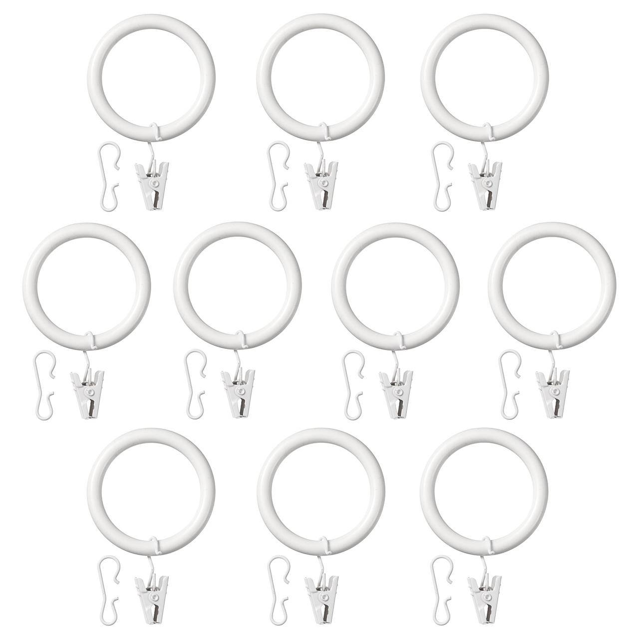 

IKEA Гардинные кольца с зажимом и крючком SYRLIG (ИКЕА СИРЛИГ) 502.172.38