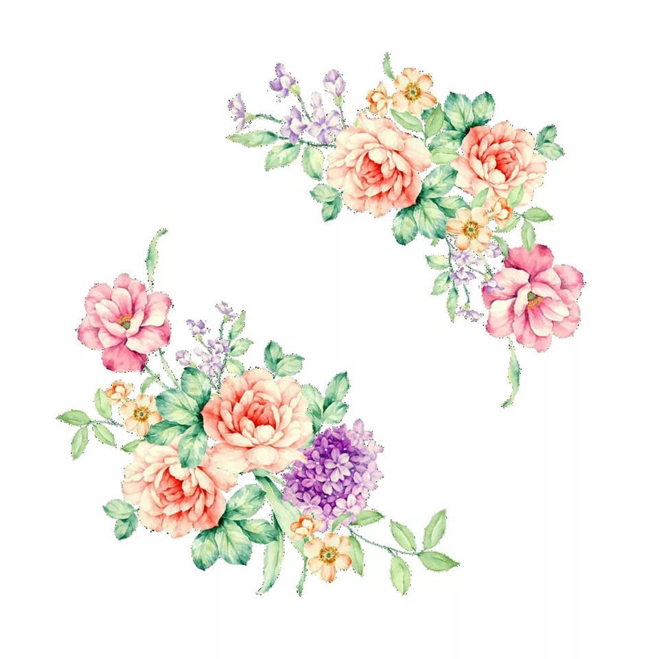 

Наклейка на стену, окна, тумбочку, туалет, наклейки на шкаф "узоры с цветов" (лист 30см*20см)