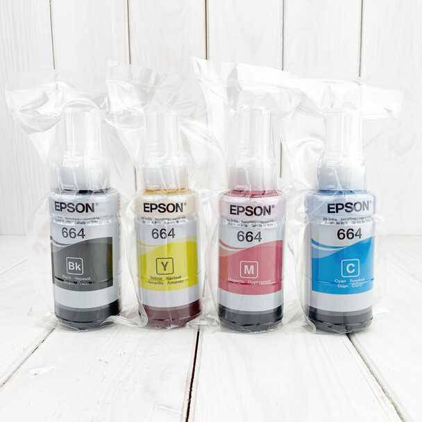 

Комплект водорастворимых чернил Epson T664 (4*70 мл) (6687)