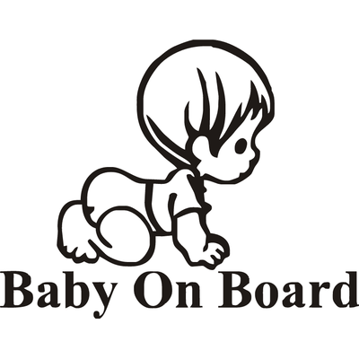 

Виниловая наклейка - Baby On Board (от 10х20 см), Белый