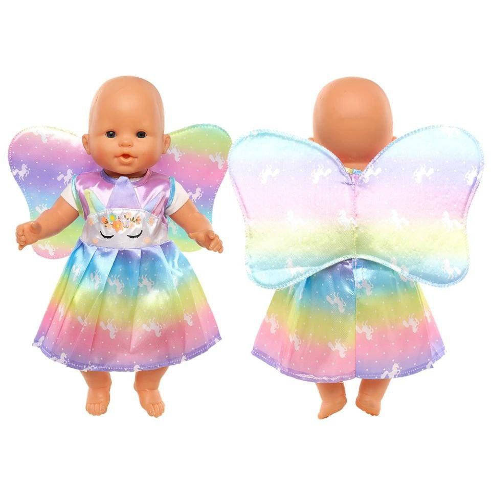 

Одежда для куклы Беби Борн 40-43 см / Baby Born Платье Единорог разноцветное 8425
