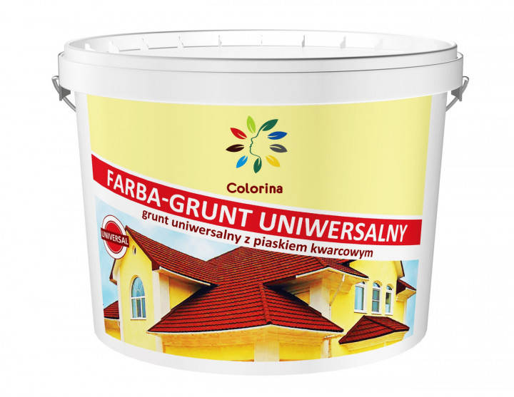 

Краска грунт универсальная с кварцевым песком ТМ Colorina Kvarc 14кг