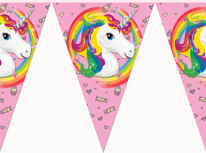 

Флажки гирлянды, вымпел "Единорог"