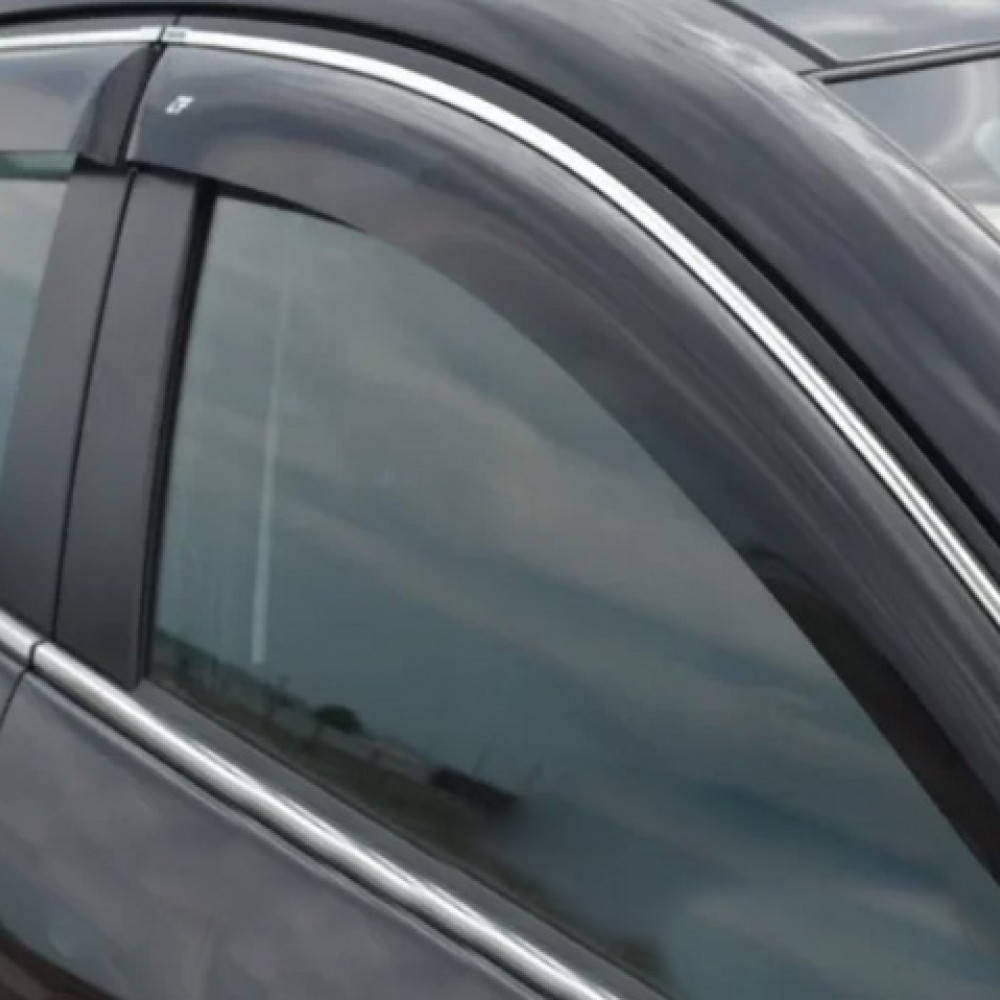 

Ветровики Honda CRV 12-16 IV П/К скотч "FLY" (с хром-полосой), 00000051878