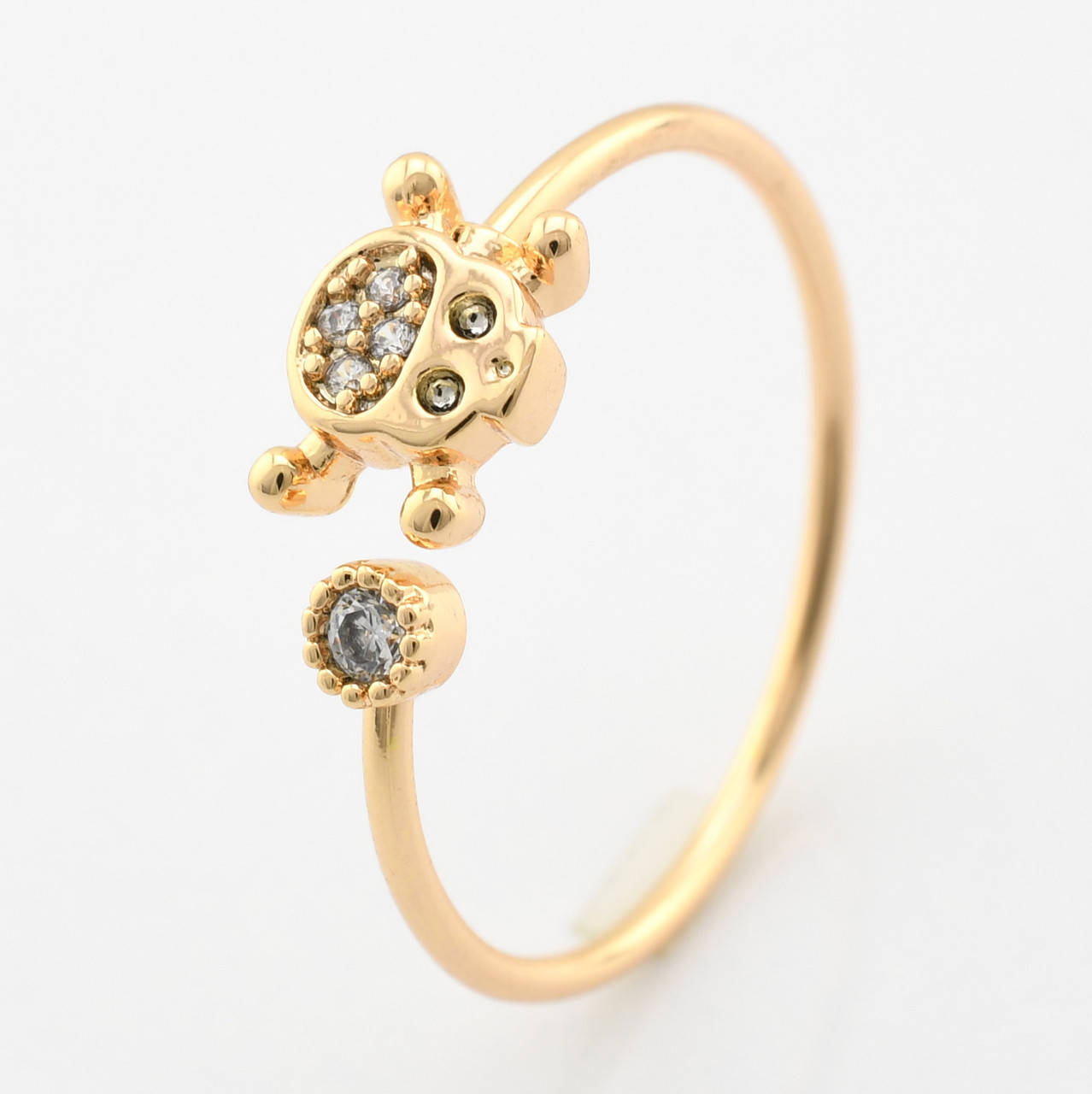 

Кольцо Xuping 10996 белые фианиты позолота 18К размер 17-18