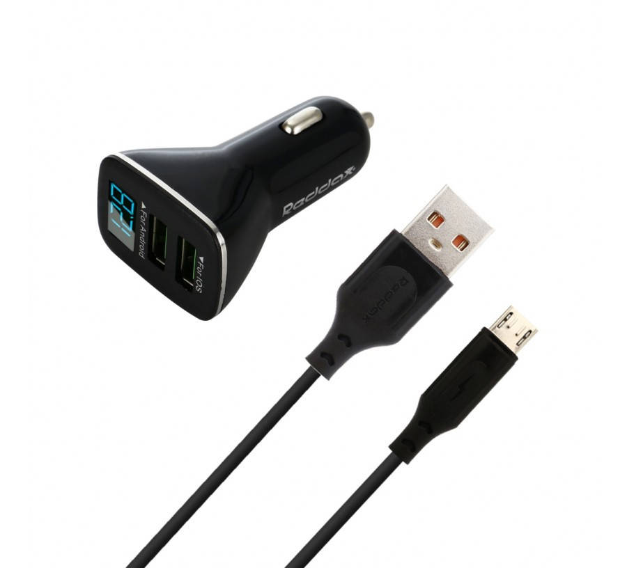 

Прикурка на 2*USB (2+1A) 12/24V Redax RDX-108 + ВОЛЬТМЕТР + Micro (V8)