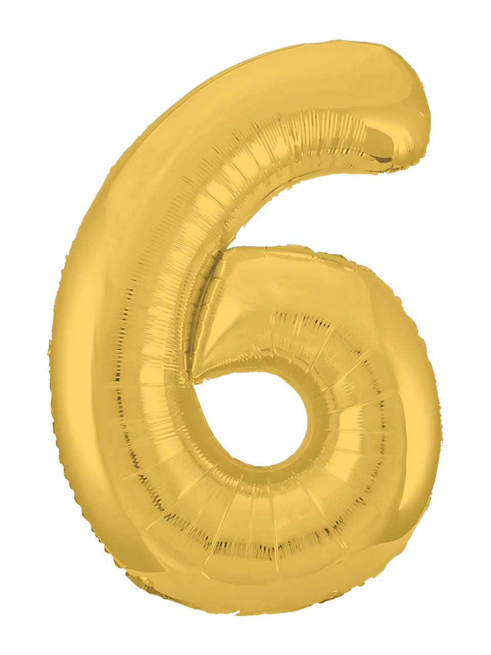 

Фольгована цифра Agura "6" Slim золото в упаковці