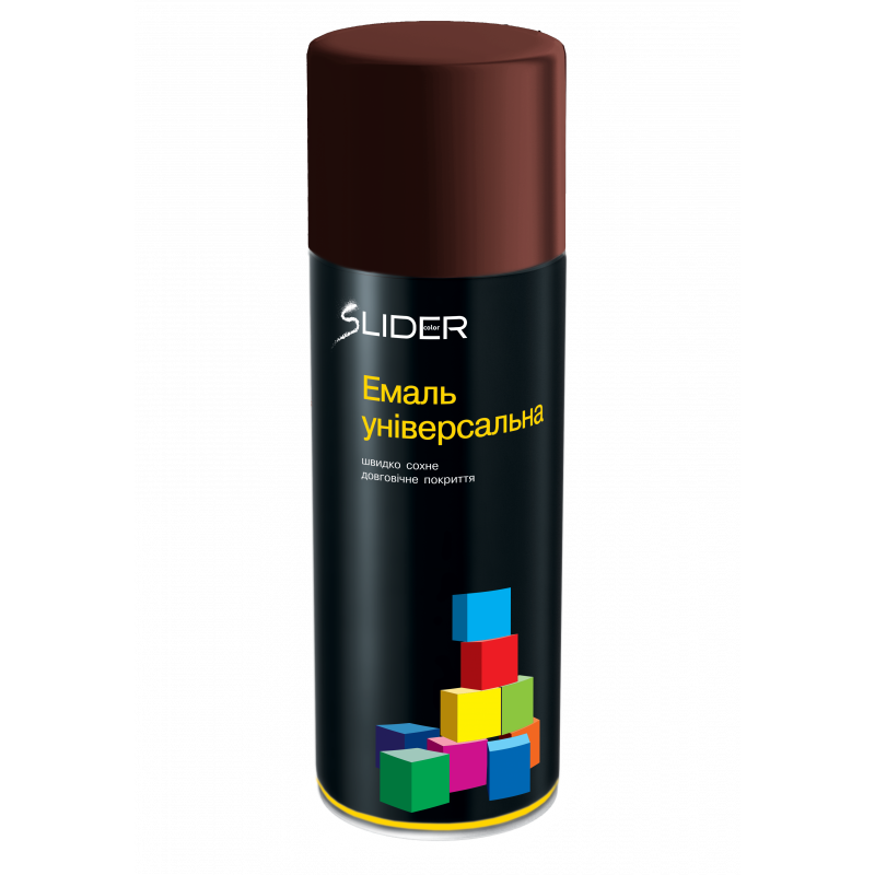 

Емаль SLIDER color універсальна 3002 темно-червона, аер. упаковці 400 мл