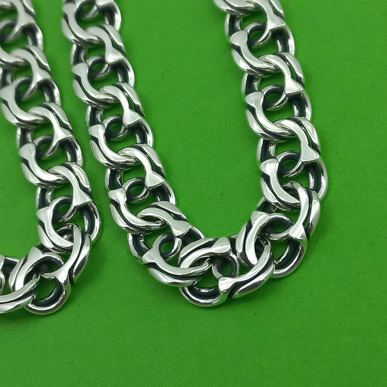 

Серебряная цепочка 28 г плетение бисмарк Серебро 925 пробы цепь на шею