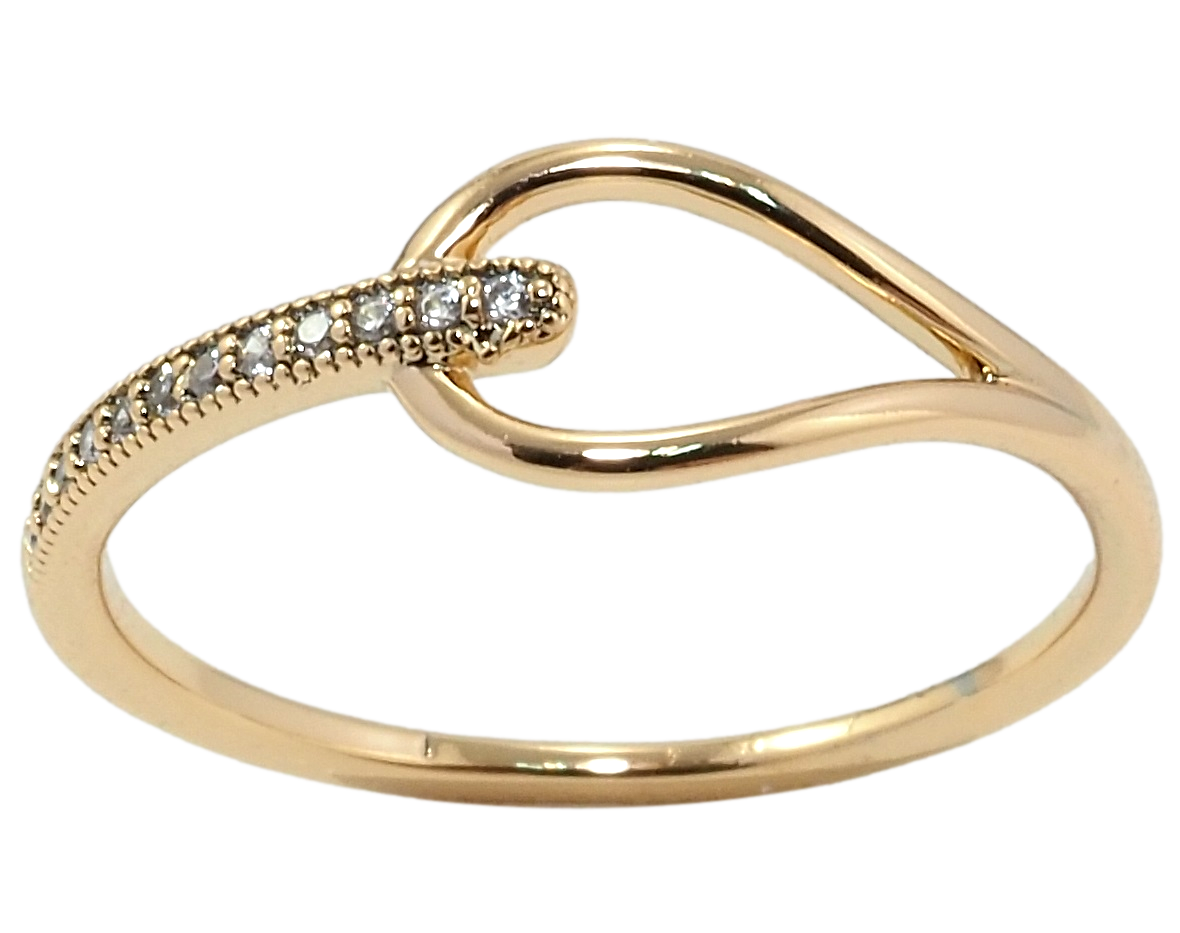 

Кольцо Xuping Позолота 18K "Дорожка циркония с петелькой" р.17,19,19.5