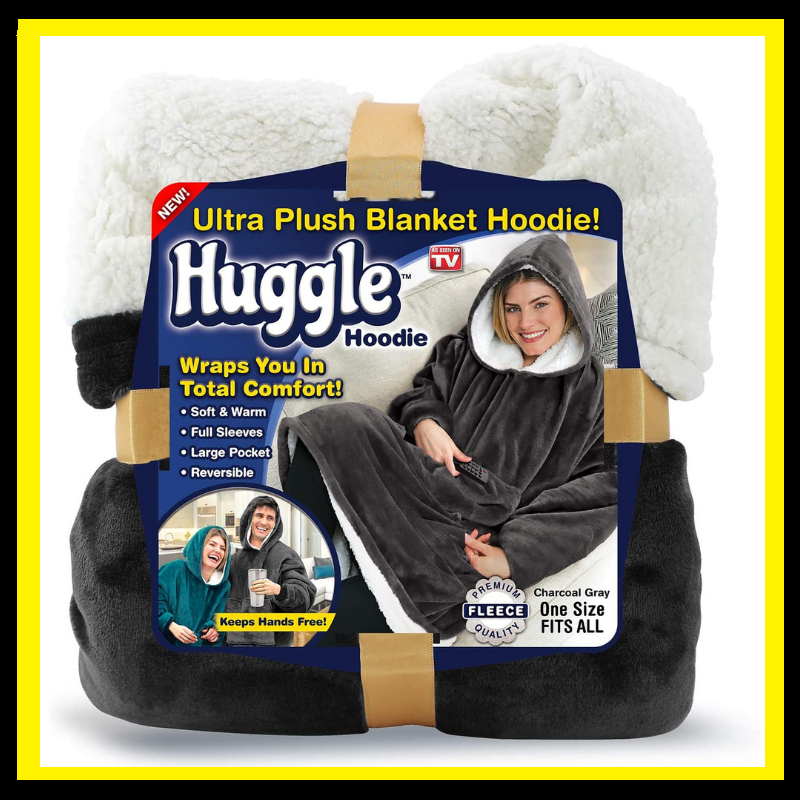 

Толстовка - плед с капюшоном HUGGLE HOODIE Черный | плед | худи | толстовка