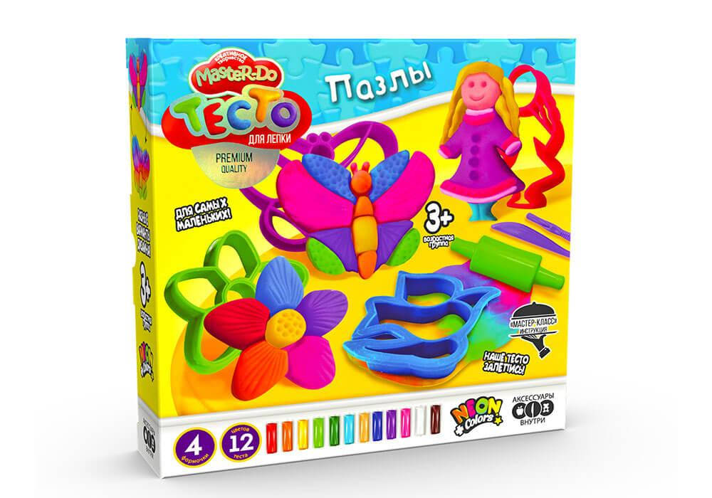 

Набор теста для лепки "Master Do" Тесто- Пазлы Danko Toys, Разные цвета