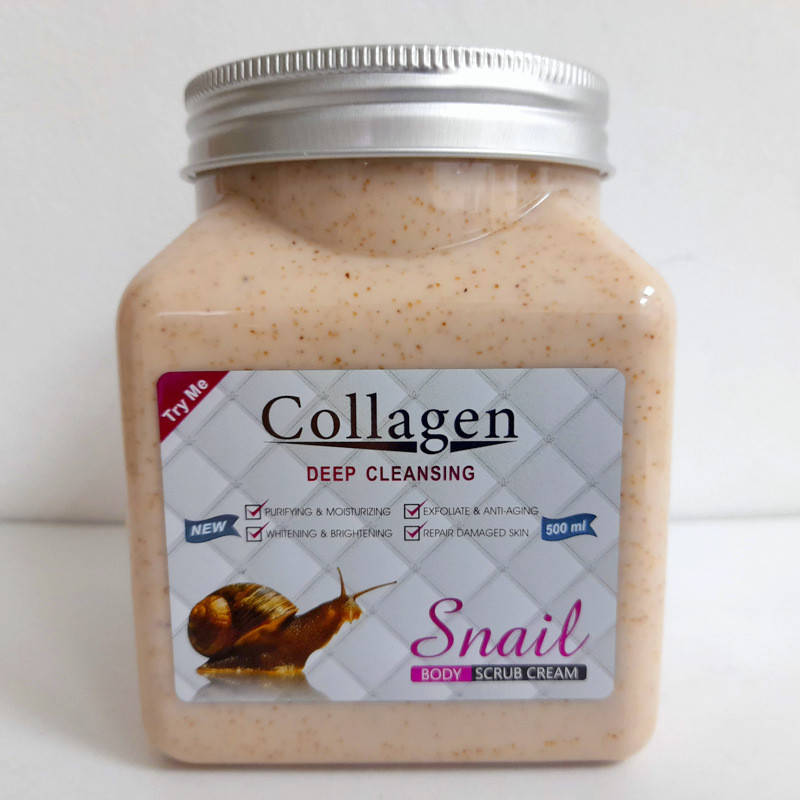 

Крем-скраб для тeла Collagen Snail с коллагеном и муцином улитки 500 мл PM6917