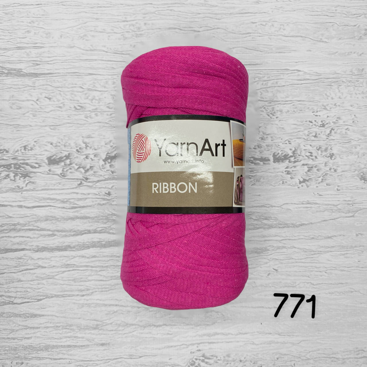 

Трикотажна пряжа YarnArt Ribbon / ЯрнАрт Ріббон 771 малина