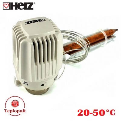

Головка термостатическая Herz Classic М28х1,5 (20-50°С) с накладным датчиком, Белый