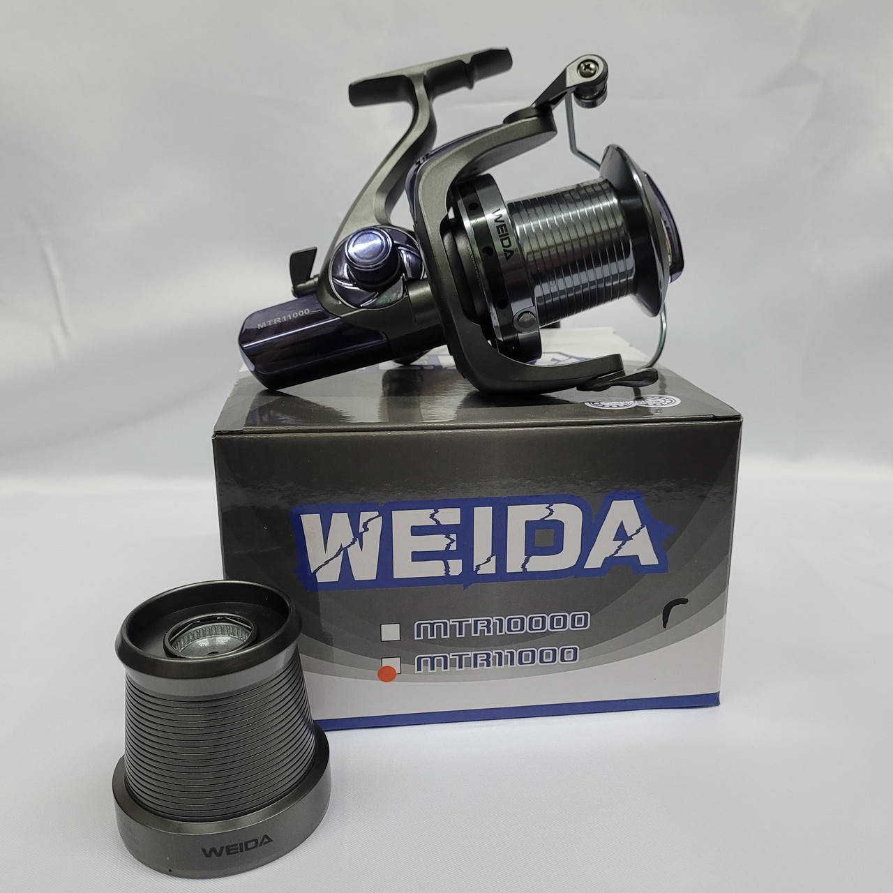 

Катушка cиловая Weida (Kaida)MTR-11000 (передний фрикцион, безконечний винт, конусная шпуля, 10+1ВВ), Серый