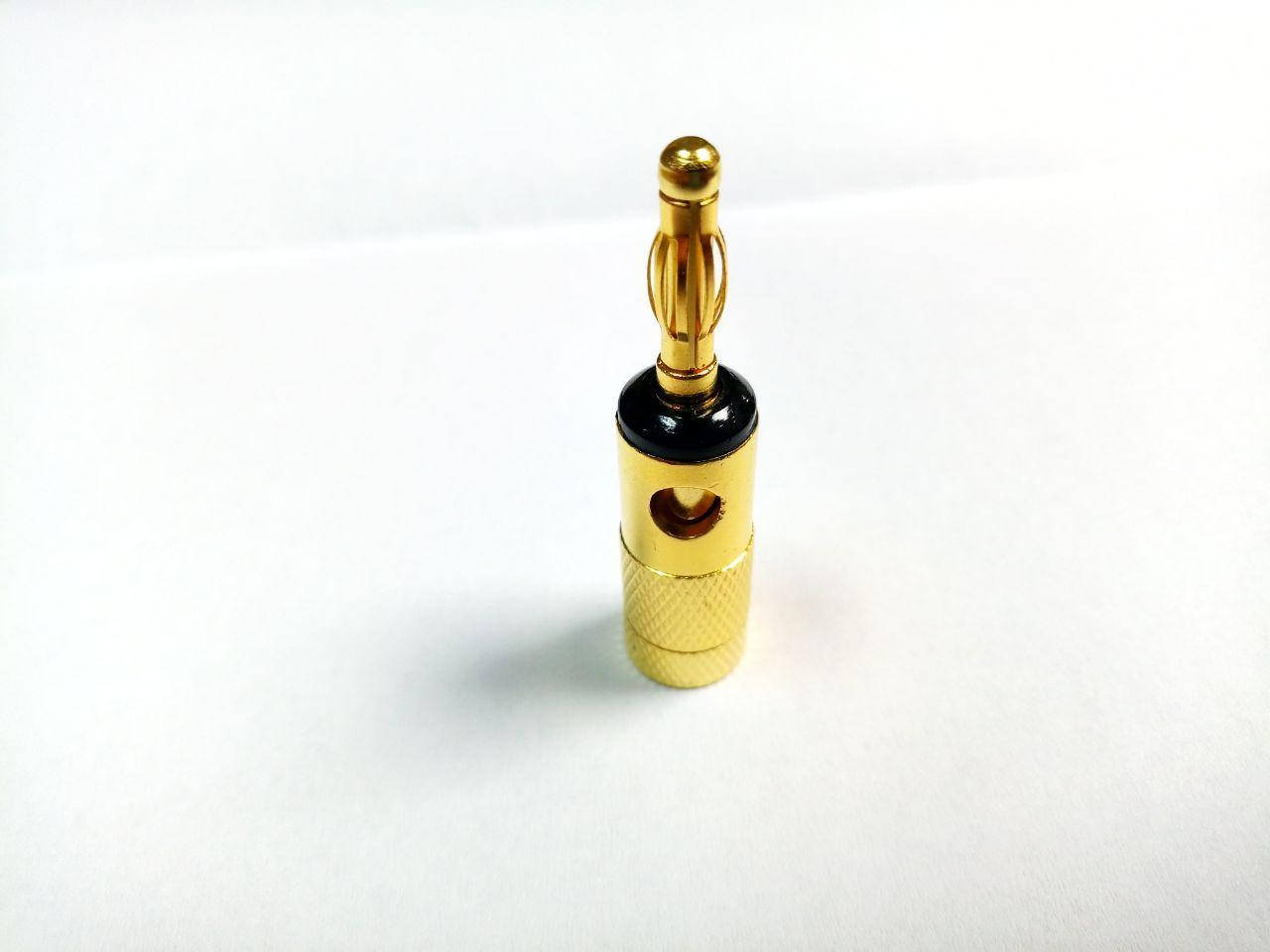 

Штекер акустический "Banan" Gold, металл, черный