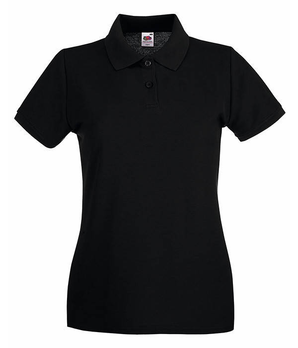 

Женская тенниска поло Fruit of the Loom L Черный (D063030036L)