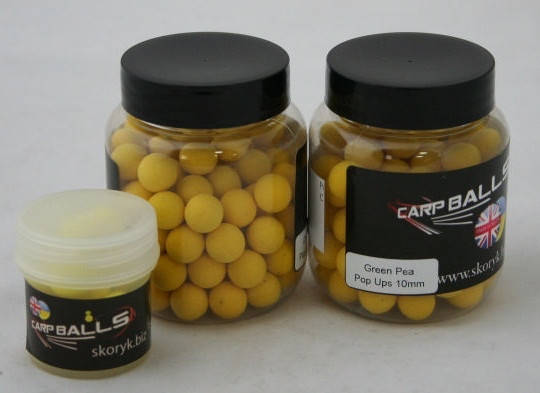 

Бойлы Carpballs Green Pee ( горох ) pop ups 10mm