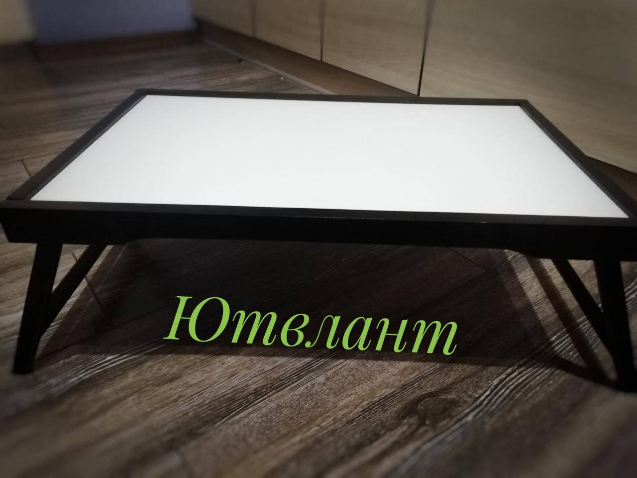 

Деревянный переносной столик для завтрака на кровать, ( не бамбуковый ) столик-поднос