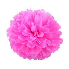 

15 см Бумажный помпон из тишью розовый