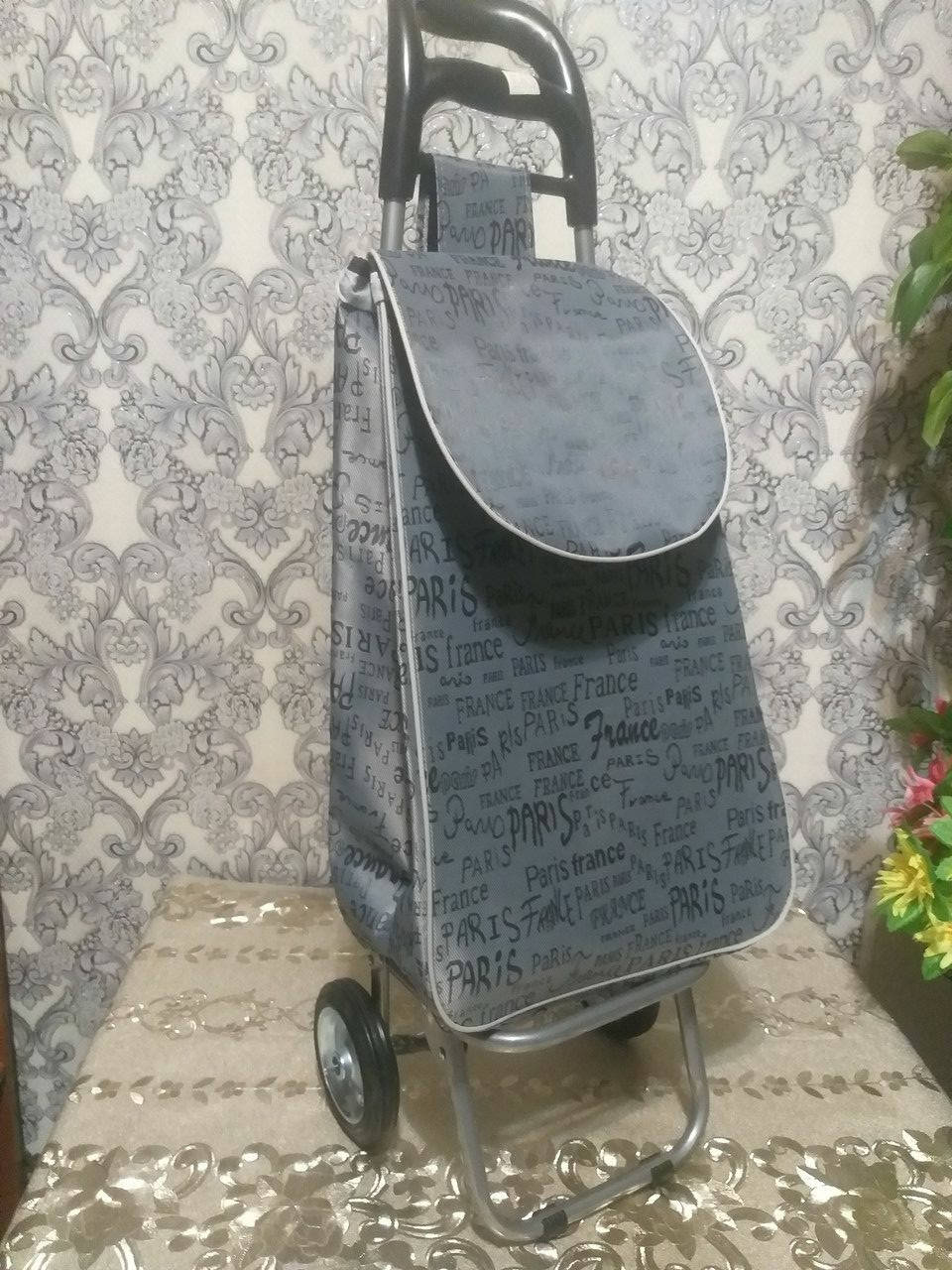 

Тележка хозяйственная на металлических колёсах, Черный