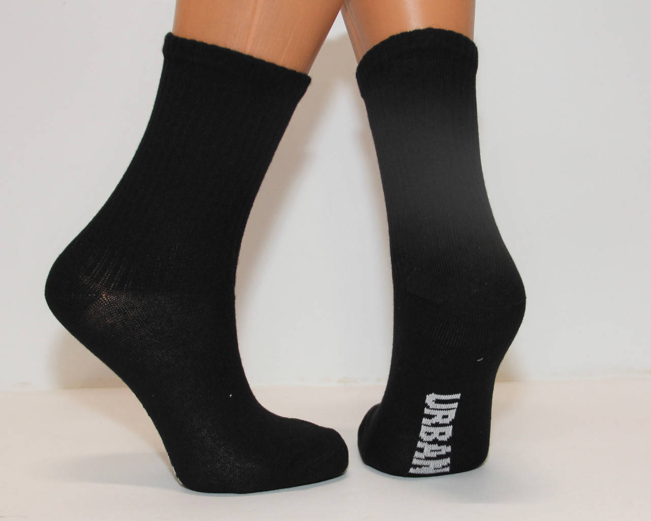 

Женские носки средние ТЕННИС НЛ с надписями 18-19 см 36-40 черный