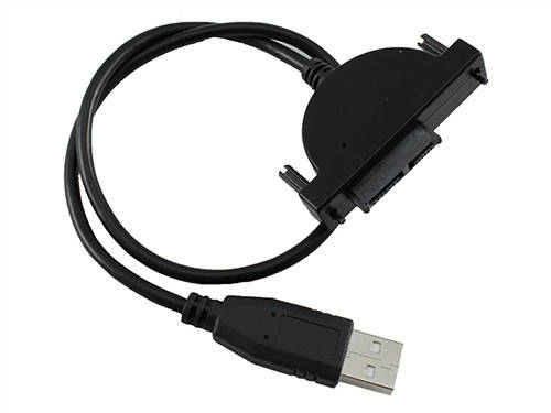 

Переходник USB 2.0 - Slimline SATA 13pin 6+7pin CD/DVD привода ноутбука, Зелёный