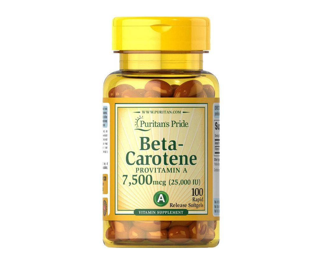 

Бета-каротин Puritan's Pride Beta-Carotene Provitamin A 25000 IU 100 Softgels