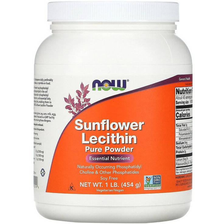 

Лецитин из подсолнечника NOW Foods "Sunflower Lecithin Pure Powder" в порошке (454 г)