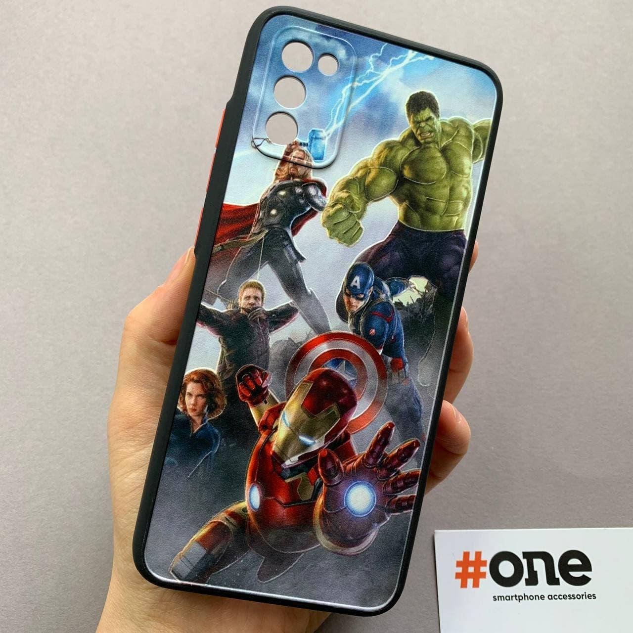 

Чехол для Samsung Galaxy A02s с защитой для камеры с принтом Мстители чехол на телефон самсунг а02с черный PRN