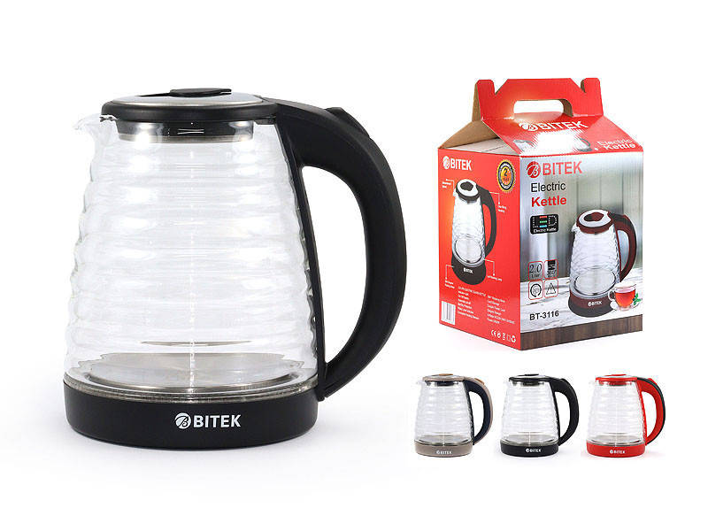 Чайник стеклянный электрический 1,8 л 2400 Вт Bitek