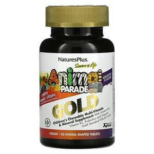 

Nature's Plus, Source of Life Animal Parade Gold, добавка для детей с мультивитаминами и минералами, ассорти и