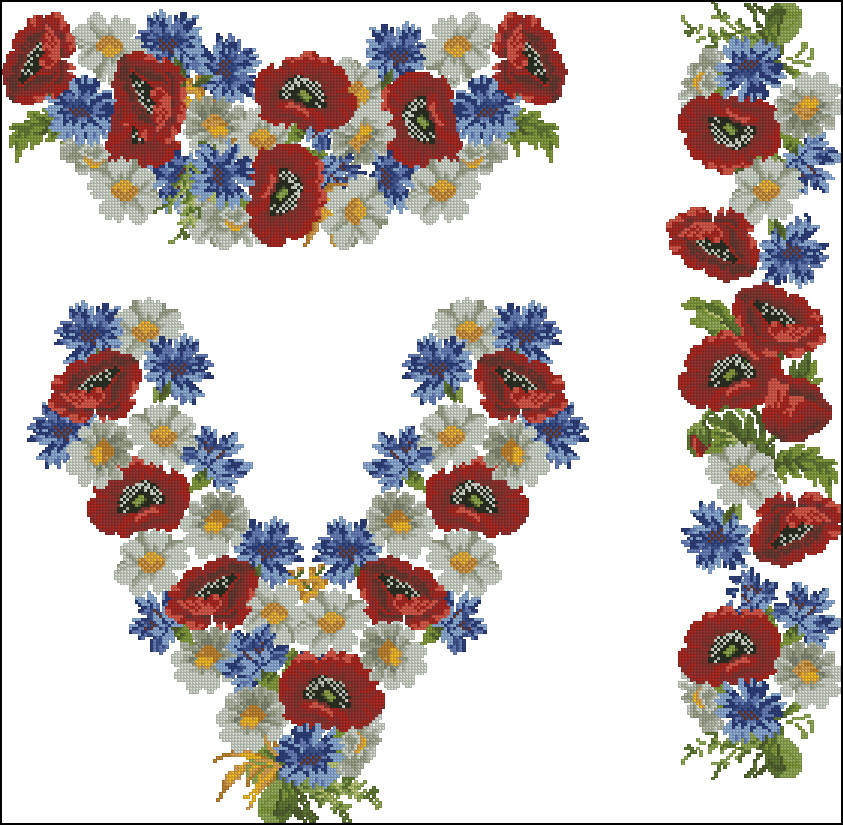 

Вышиванка женская . Схема PDF, xsd, dst, pes, jef, hus