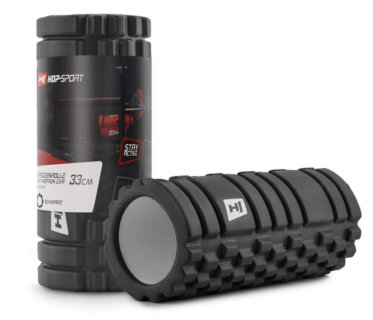 

Массажный ролик (валик) для його и фитнеса 33х14 см EVA HS-A033YG black для дома и спортала