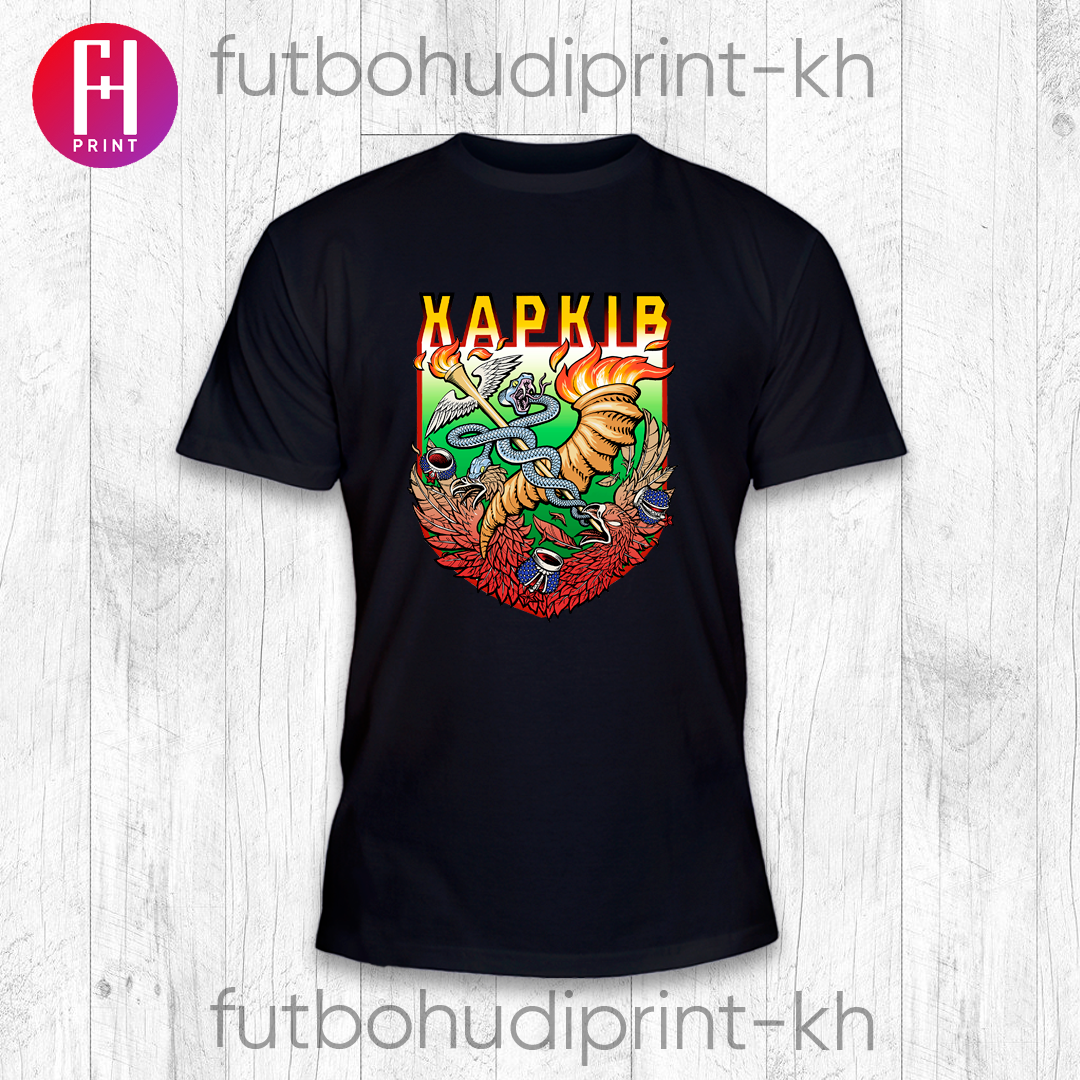 

Футболка патриотическая Харьков герб M, Черный