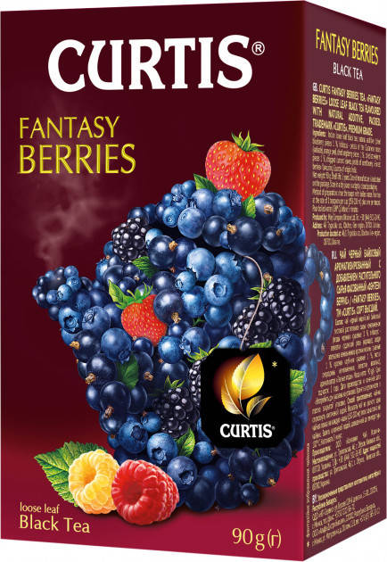 

Кертис чай черный с ягодами и мятой Fantasy Berries листовой 90 грамм