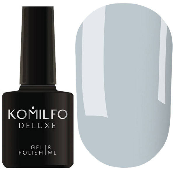 

Гель-лак Komilfo Deluxe Series D137 (светлый, серо-голубой, эмаль), 8 мл