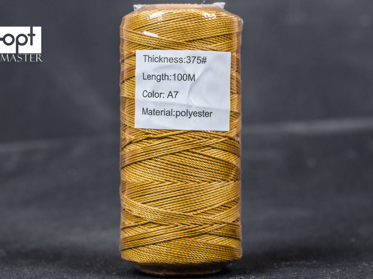 

Нитка вощёная силиконом, полиэстер, 100 м, Текс №375, цв. св. коричневий, круглая нить, Коричневый