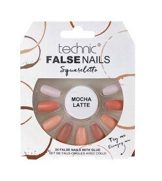 

Накладные ногти с клеем Technic Cosmetics False Nails Squareletto - Mocha Latte