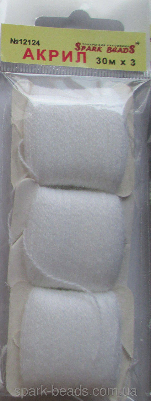

Акриловая нить для вышивки 12124. Цвет белый